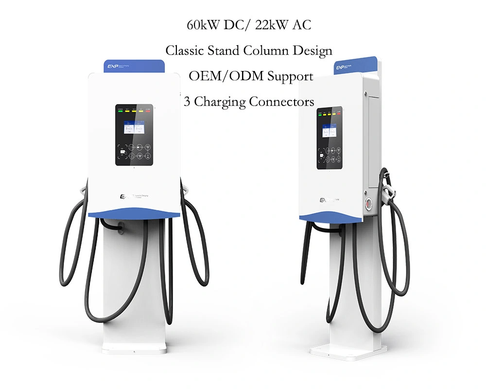 Infypower Hot Sale Commercial EV Charging Station DC 60kw AC 22kw Cable Option CCS Chademo